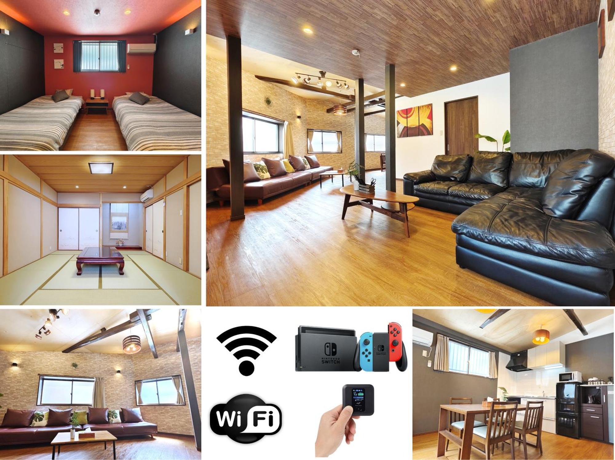 清潔#快適#広々なんば駅徒歩8分#9名宿泊可#Wi-Fiswitch#大画面tv Osaka Exterior photo